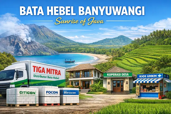 Bata hebel Banyuwangi untuk proyek wisata, desa wisata dan UMKM Sunrise of Java