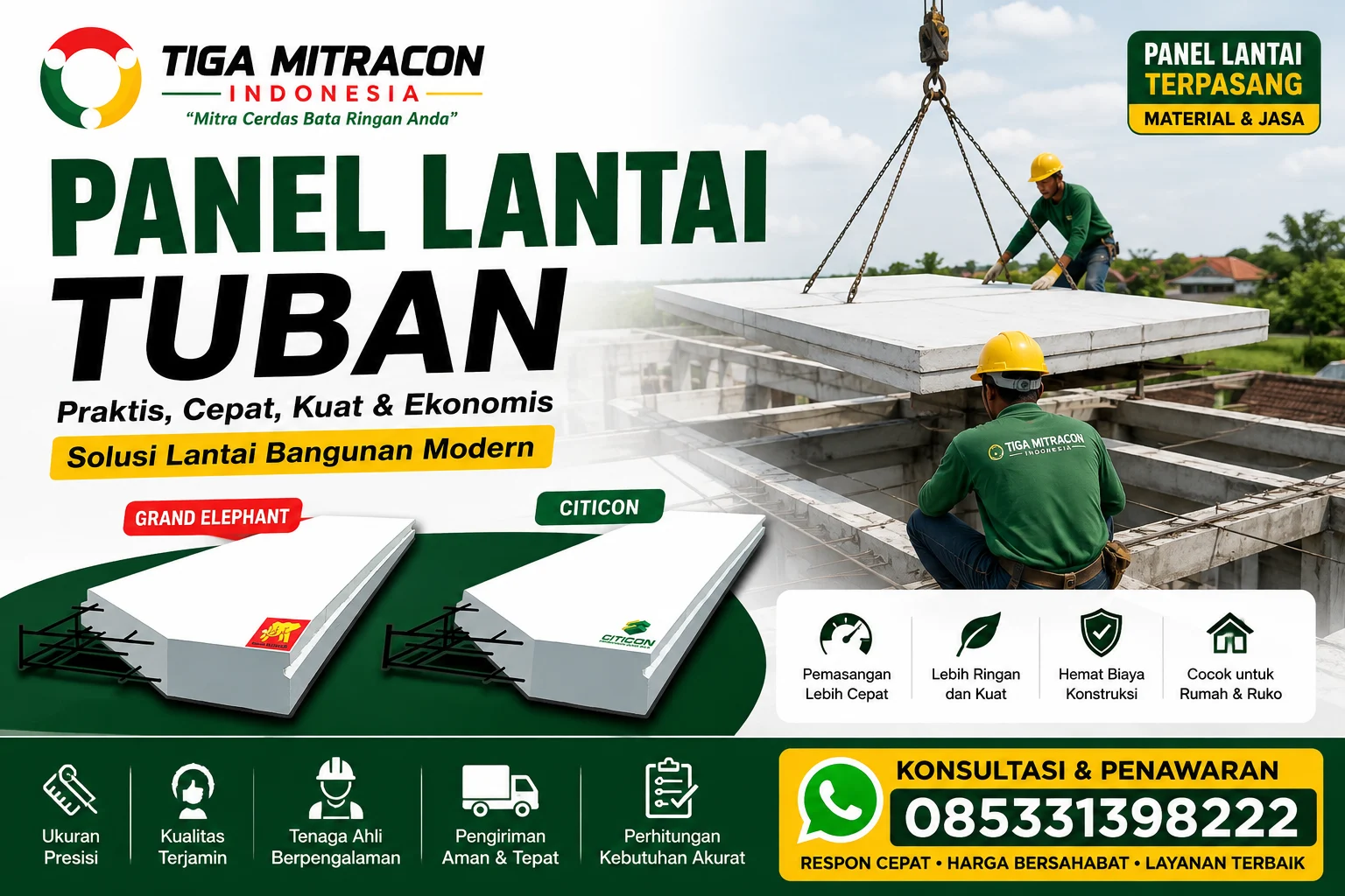 Panel Lantai Tuban 2026: Harga, Ukuran, Kebutuhan & Jasa Pemasangan