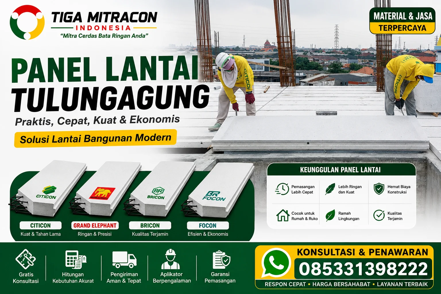 Panel Lantai Tulungagung 2026: Harga, Ukuran, Kebutuhan & Jasa Pemasangan