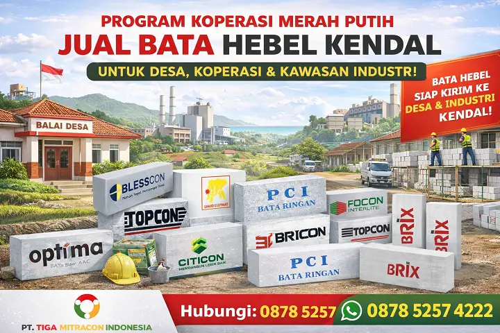 Jual bata hebel Kendal hubungi 087852574222 Program Koperasi Merah Putih