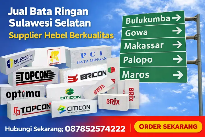 Jual Bata Ringan Sulawesi Selatan Harga Terbaik | Tiga Mitracon Indonesia