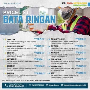 Harga Bata Hebel Murah Di Surabaya Juni 2024