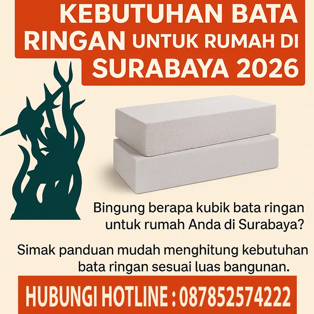 Cara Menghitung Kebutuhan Bata Ringan untuk Rumah di Surabaya 2026 | Panduan Lengkap
