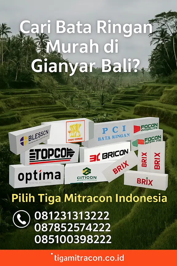 Cari Bata Ringan Murah di Gianyar Bali | Tiga Mitracon Indonesia