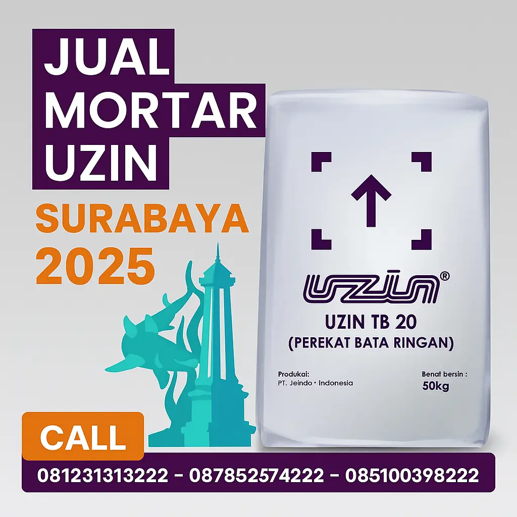 Jual Mortar Uzin Surabaya 2025 | Semen Instan Murah & Praktis untuk Bangunan