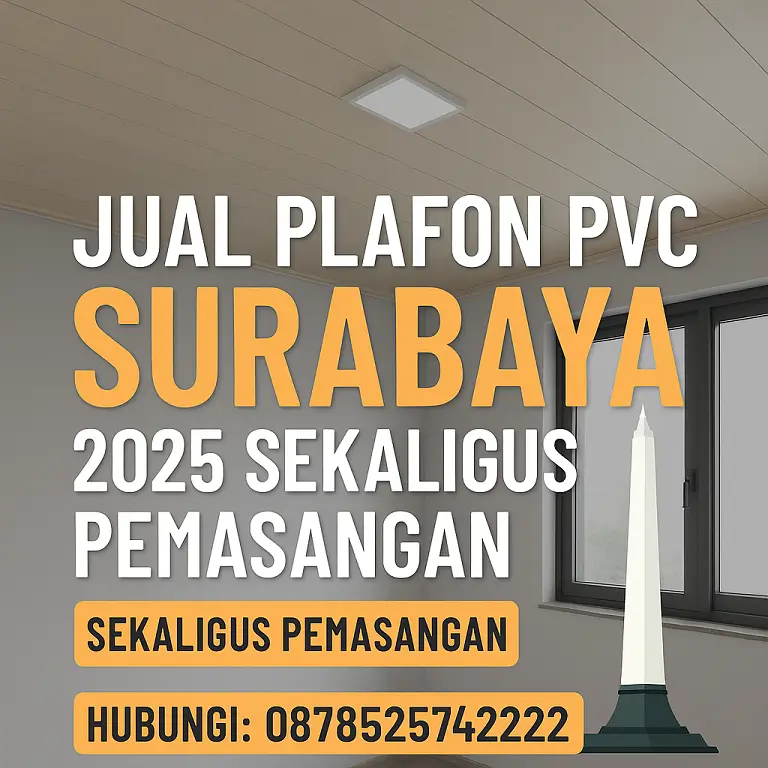 Jual Plafon PVC Surabaya 2025 Sekaligus Pemasangan | Harga Transparan & Profesional