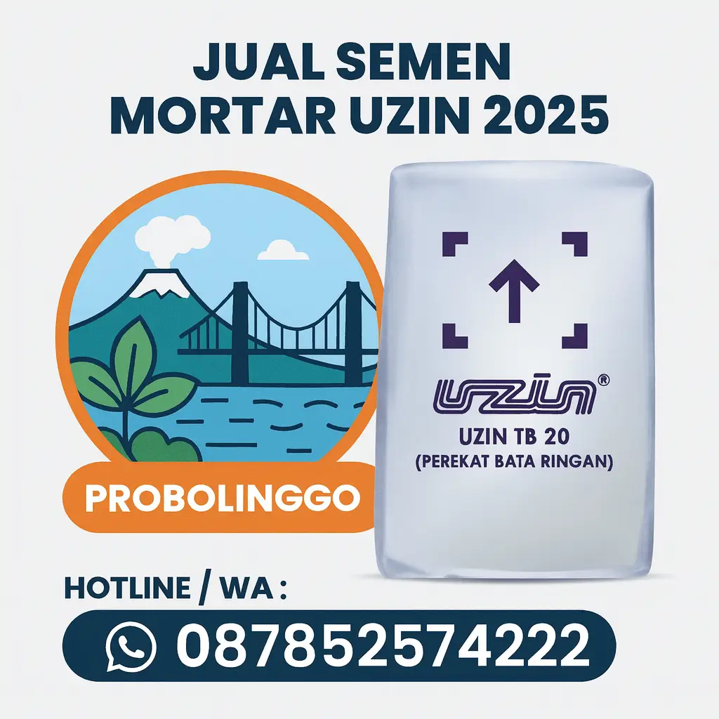 Jual Semen Mortar Uzin Probolinggo 2025 | Harga & Jasa Pasang