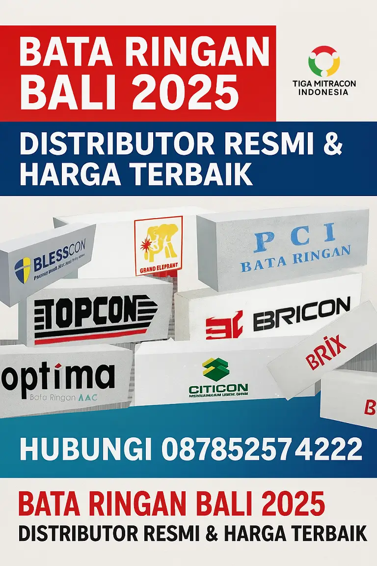 Bata Ringan Bali 2025 | Distributor Resmi, Harga Terbaru & Pengiriman Cepat