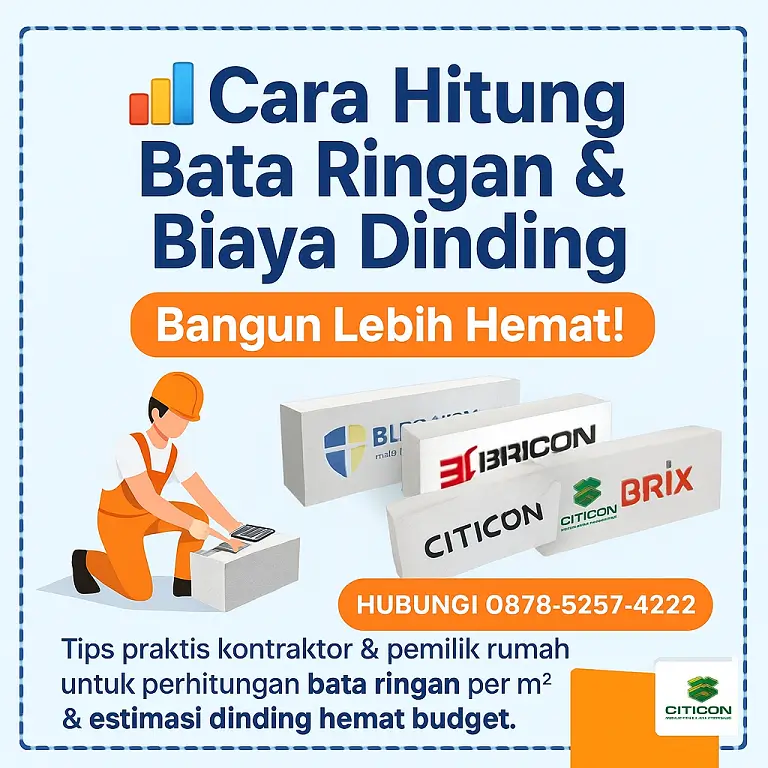 Cara Menghitung Kebutuhan Bata Ringan per m² & Estimasi Biaya Dinding | PT Tiga Mitracon Indonesia