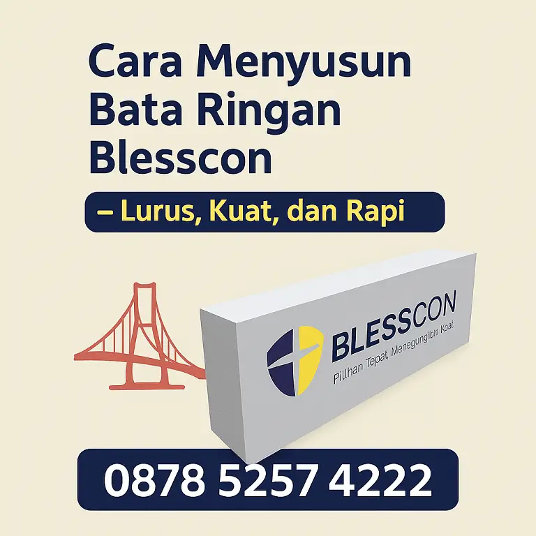 Cara Menyusun Bata Ringan Blesscon yang Lurus dan Kuat – Tips dari Tukang Ahli