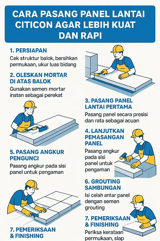 Cara Pasang Panel Lantai Citicon Agar Lebih Kuat dan Rapi