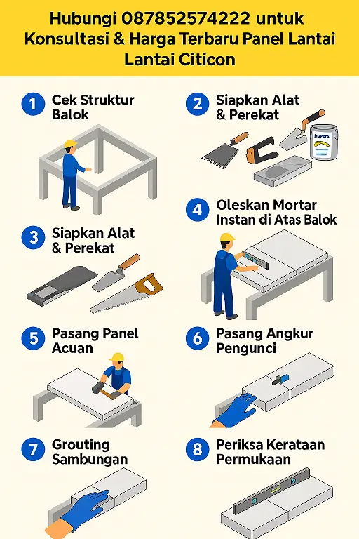 Check Cara Pasang Panel Lantai Citicon