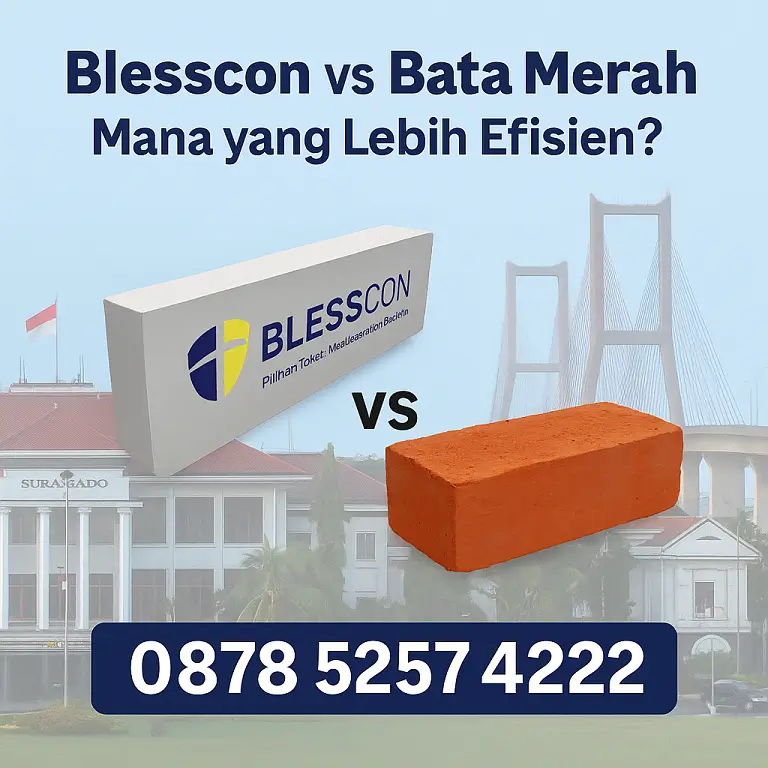 Perbandingan Bata Ringan Blesscon vs Bata Merah Konvensional – Mana yang Lebih Efisien?