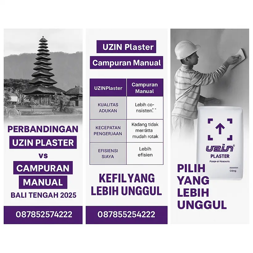 Perbandingan UZIN Plaster vs Campuran Manual Bali Tengah 2025 – Mana Lebih Efisien?