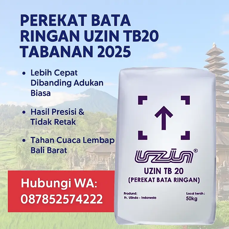 Perekat Bata Ringan UZIN TB20 Tabanan 2025 — Harga, Spesifikasi & Pengiriman Cepat