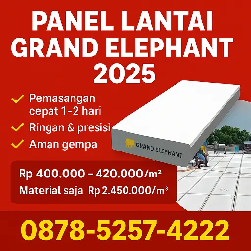 Harga Panel Lantai Grand Elephant 2025 | Pasang Profesional 1–2 Hari