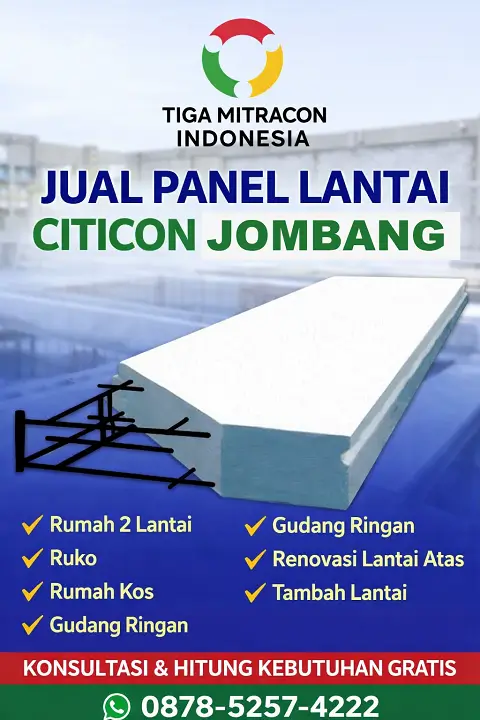Jual Panel Lantai Citicon Jombang dengan jasa pasang profesional Tiga Mitra