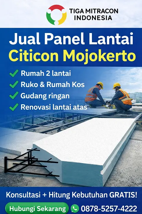 Jual Panel Lantai Citicon Mojokerto dengan jasa pasang profesional Tiga Mitra