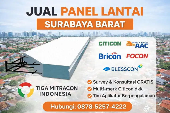 Jual panel lantai Surabaya Barat 2026 dengan layanan pasang dari Tiga Mitracon Indonesia