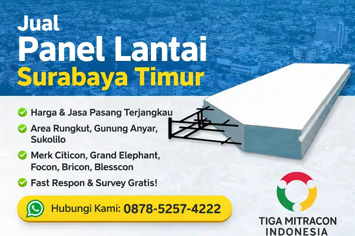 jual panel lantai surabaya timur tiga mitra dengan panel lantai aac dan jasa pasang