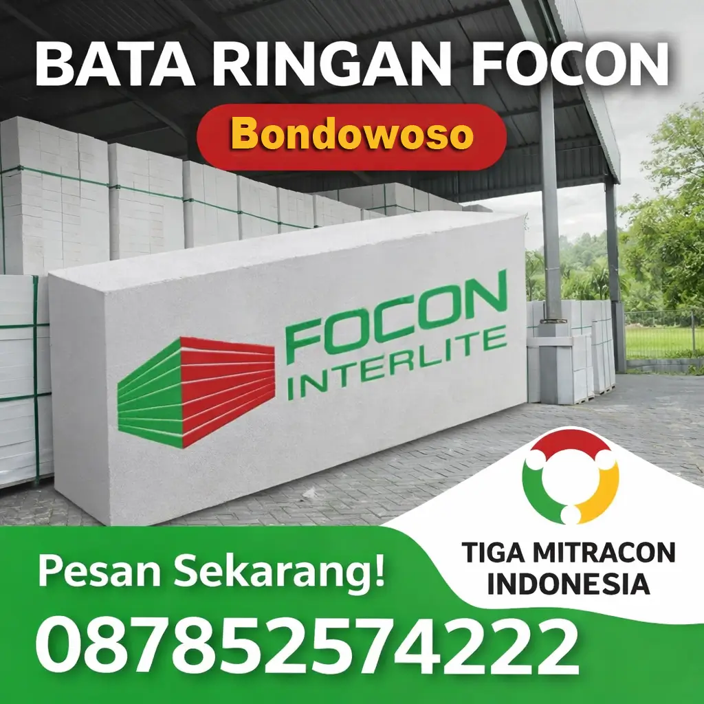 Bata Ringan Focon Bondowoso distributor Tiga Mitracon Indonesia