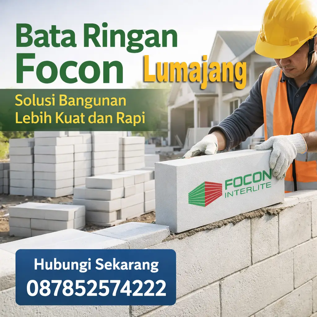 Bata Ringan Focon Lumajang distributor Tiga Mitracon Indonesia
