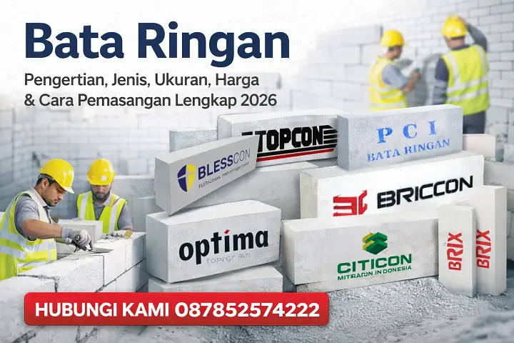 Bata Ringan, Pengertian, jenis, Ukuran, Harga