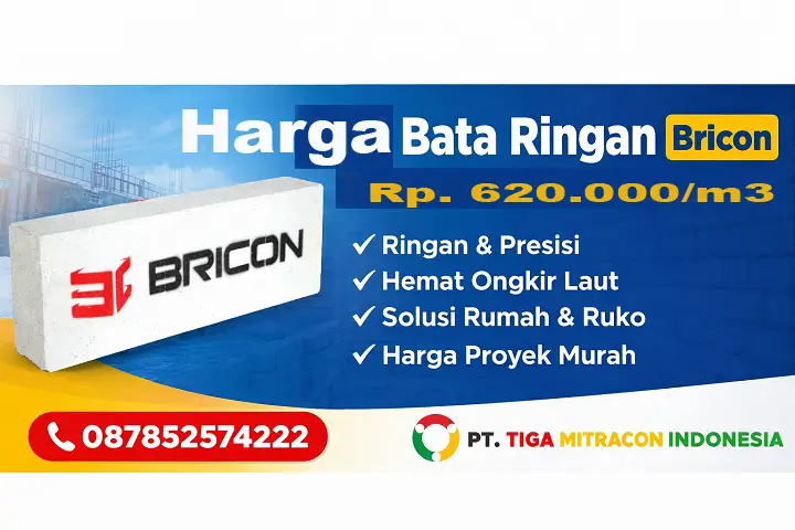 Harga Bata Ringan Bricon Maret 2026