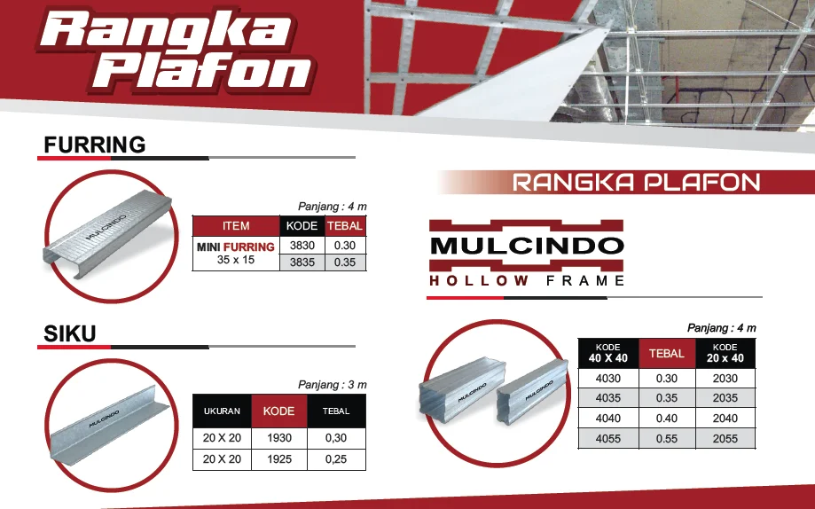 Rangka Plafon Mulcindo