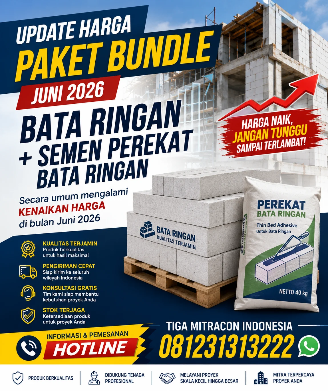Update Bundle Bata Ringan Juni 2026 untuk wilayah Surabaya, Sidoarjo, Mojokerto dan Gresik Kota