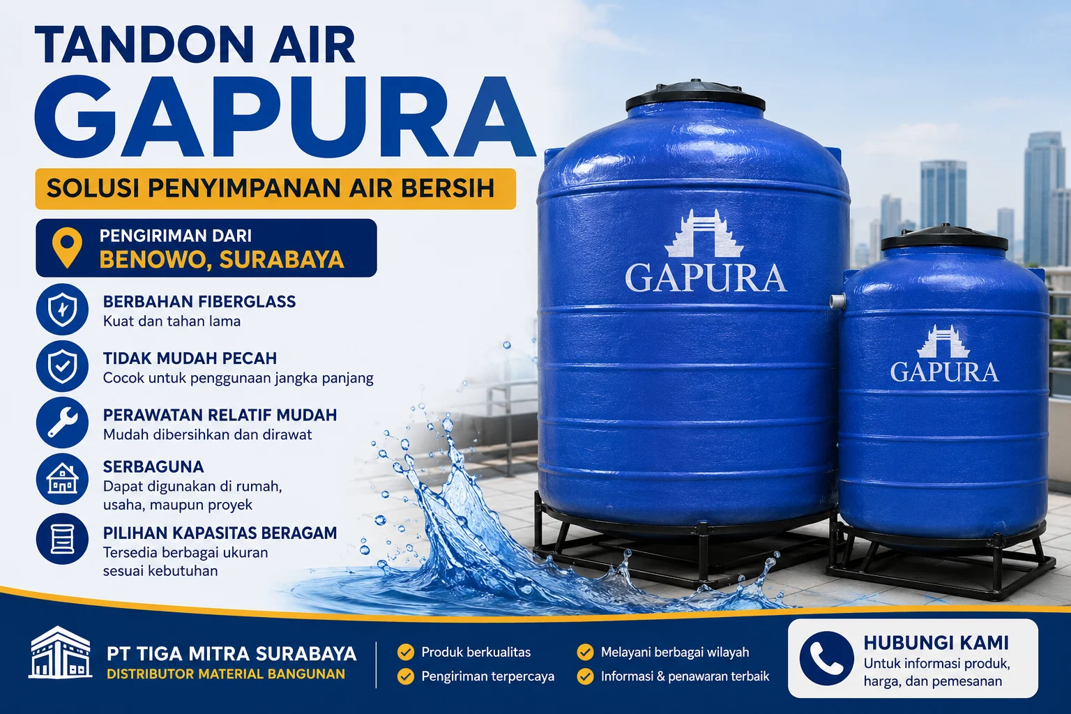 jual tandon air Gapura Surabaya