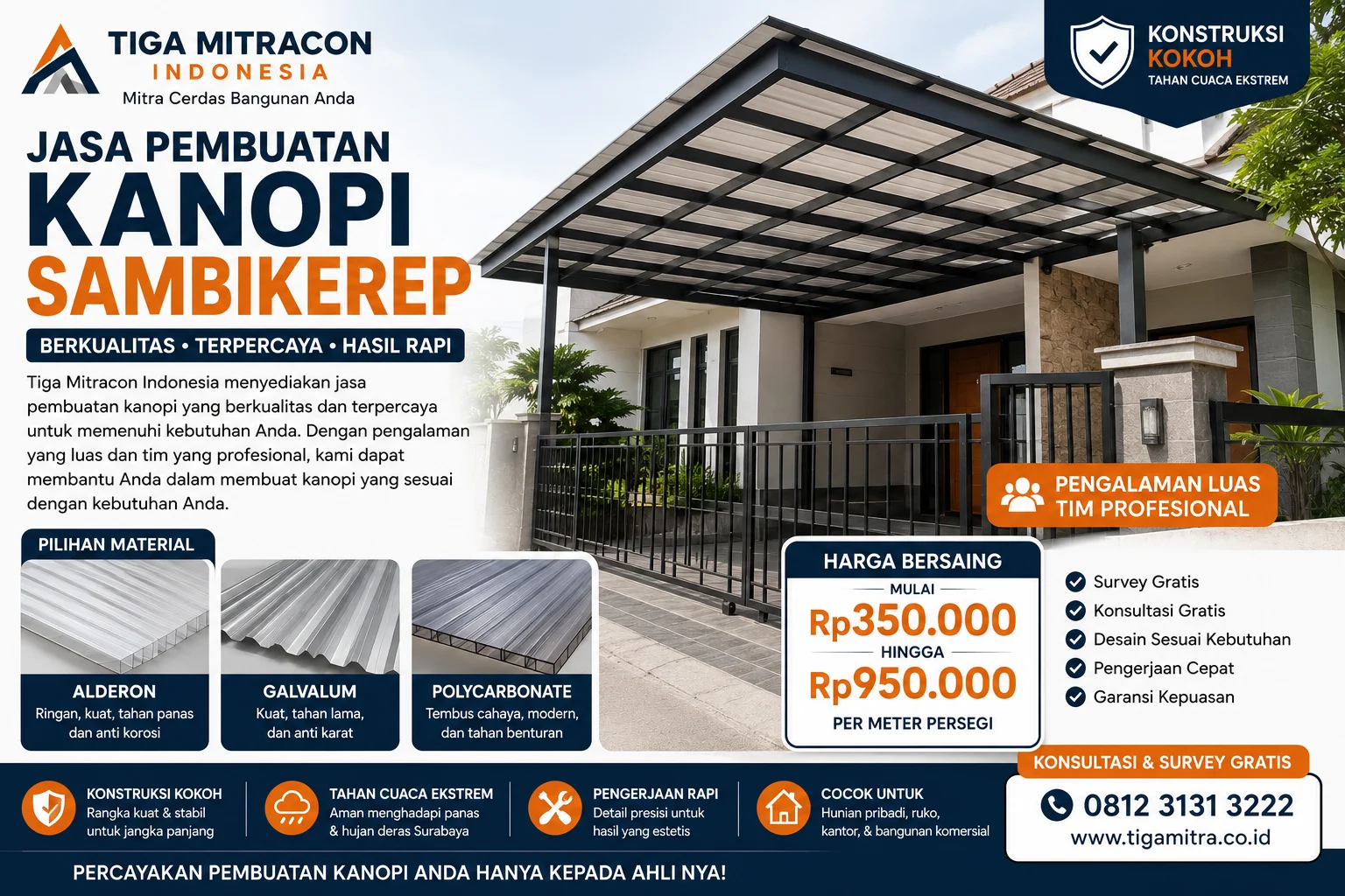 Jasa Pembuatan Kanopi Sambikerep