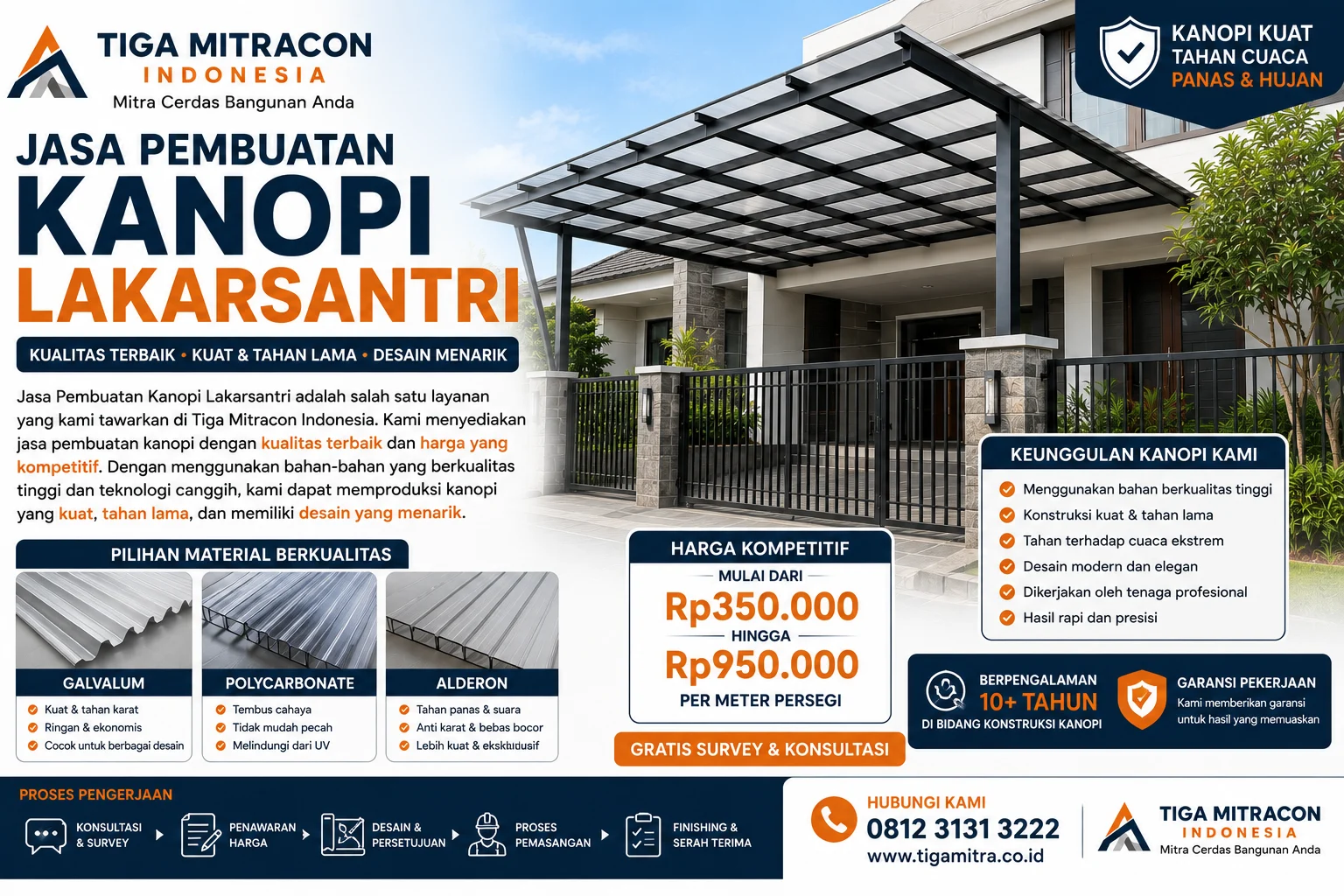 Jasa Pembuatan Kanopi Lakarsantri