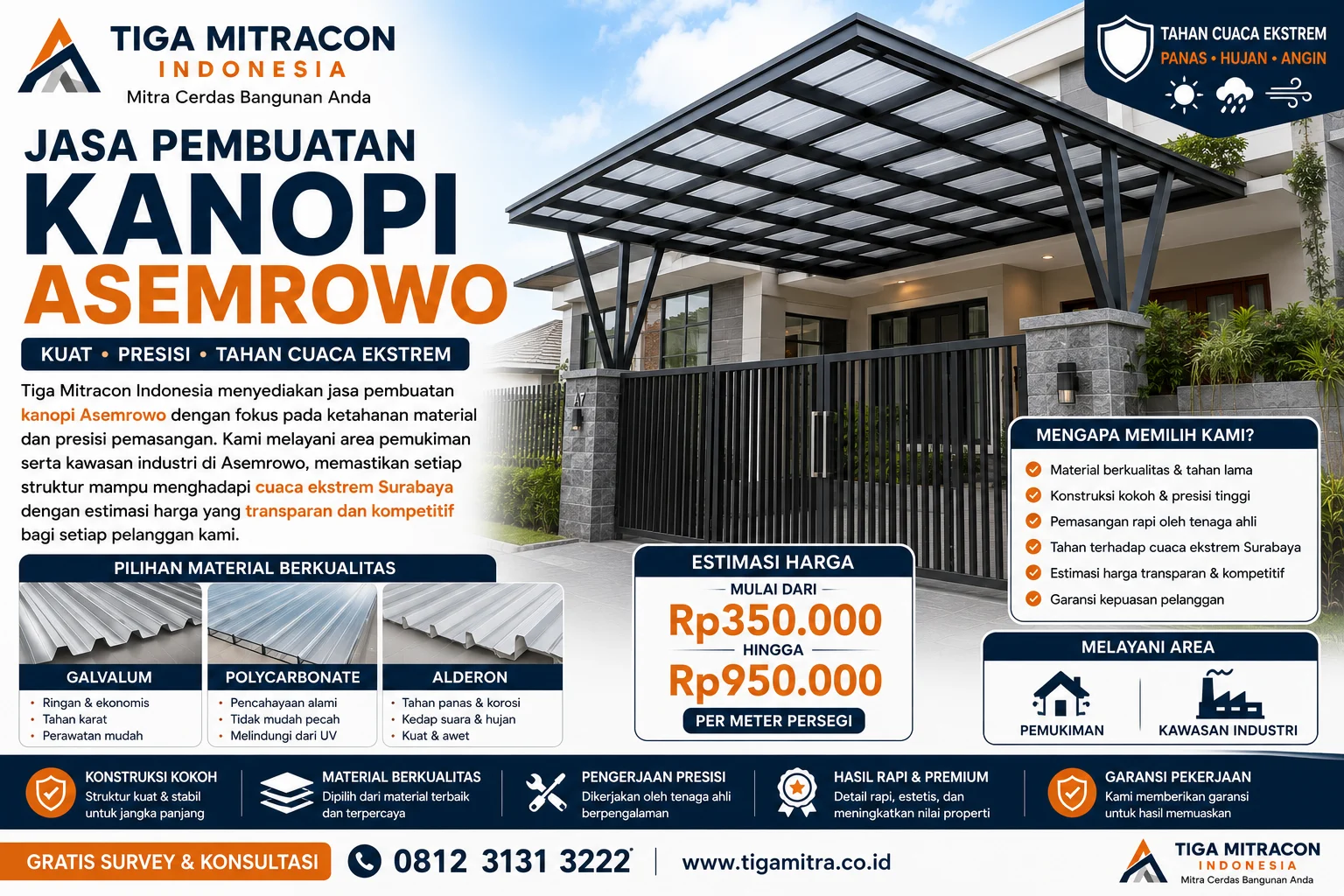 jasa pembuatan kanopi Asemrowo