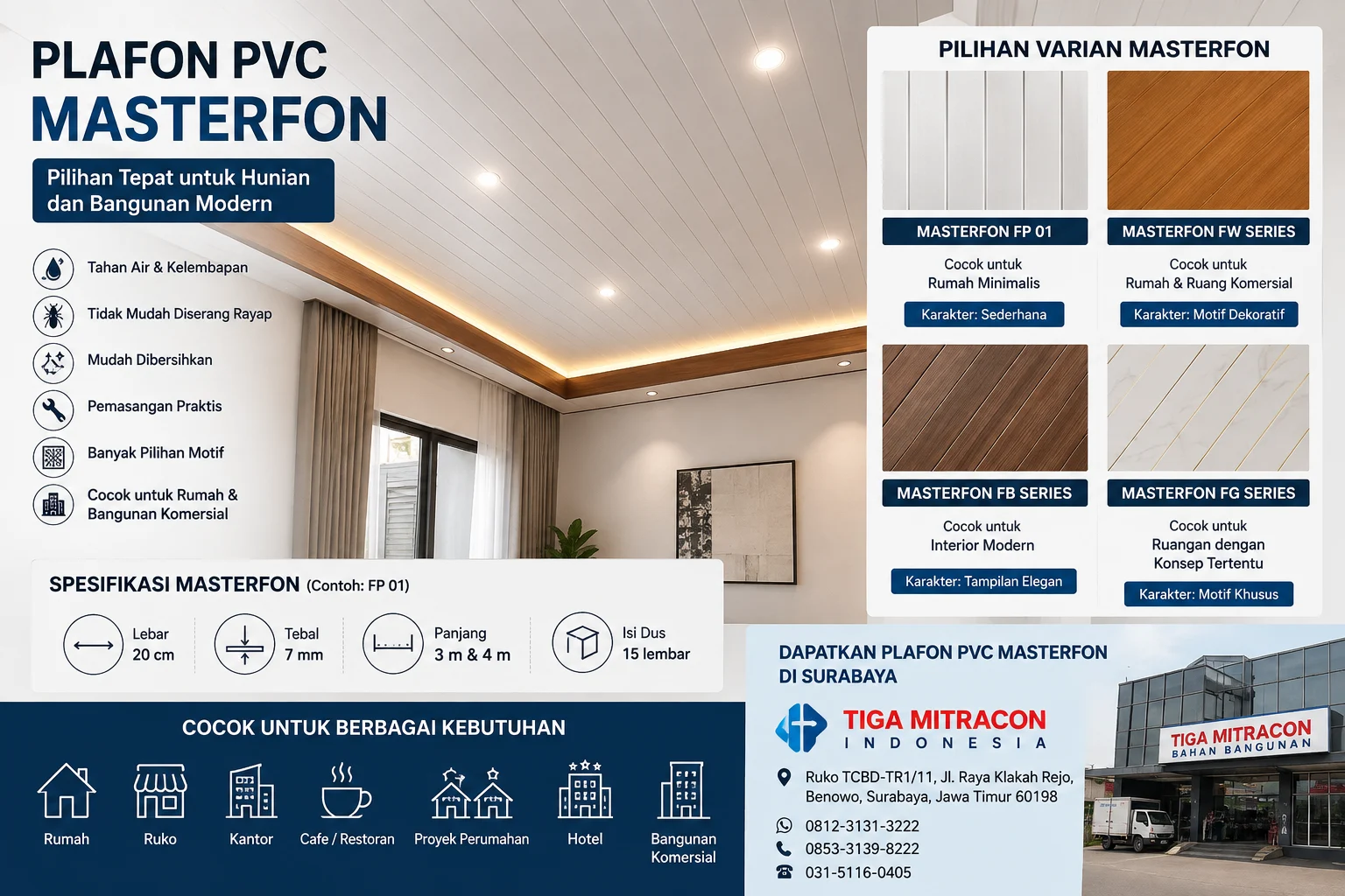 plafon PVC Masterfon Surabaya