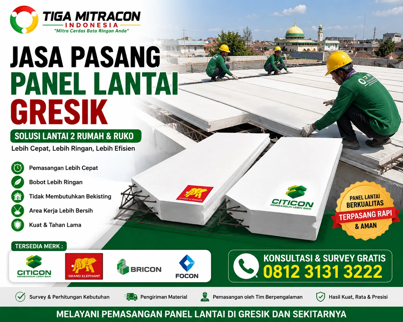 Jasa Pasang Panel Lantai Gresik – Solusi Lantai 2 Rumah & Ruko