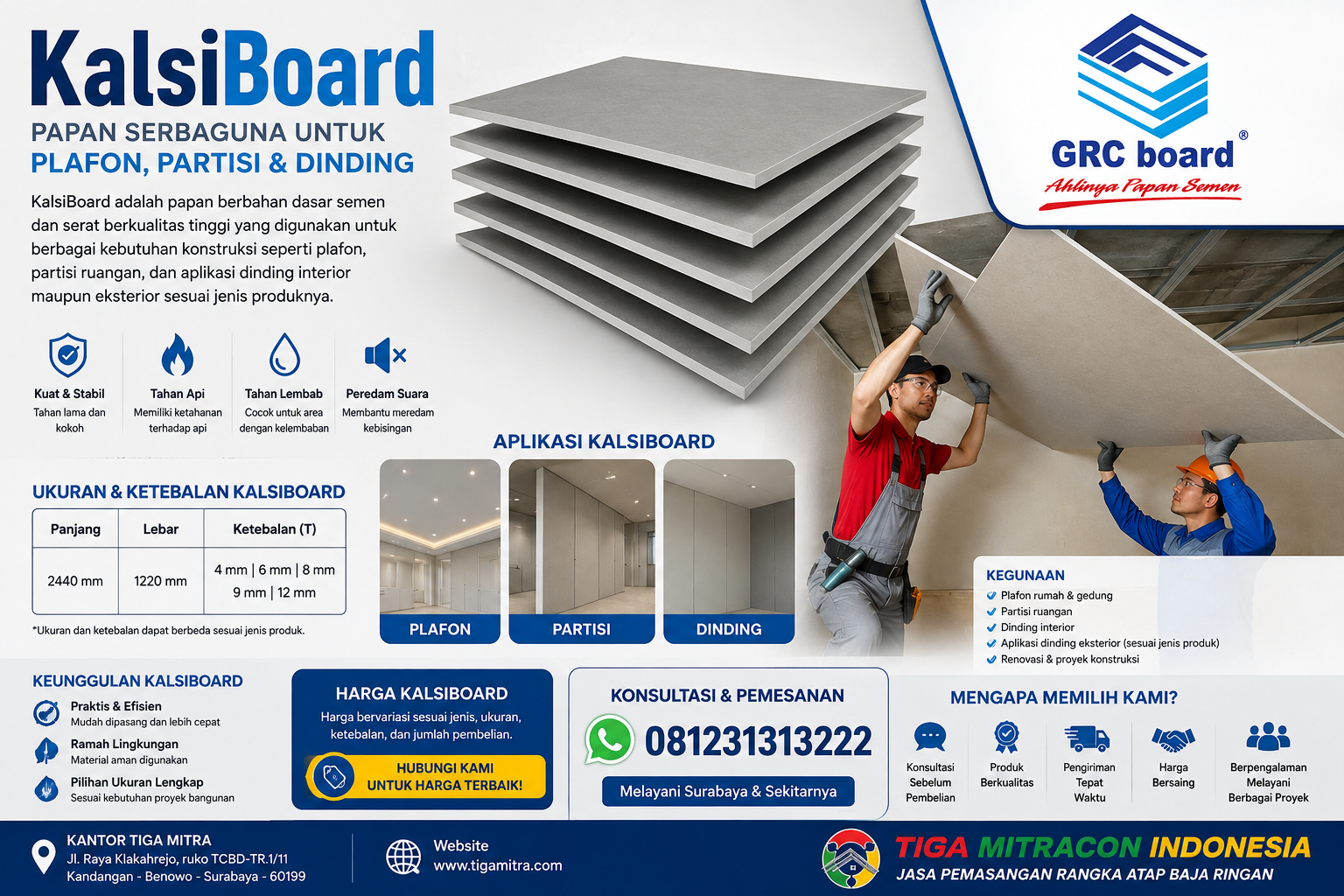 GRC Board: Pengertian, Fungsi, Jenis, Ukuran, Harga dan Aplikasi untuk Bangunan