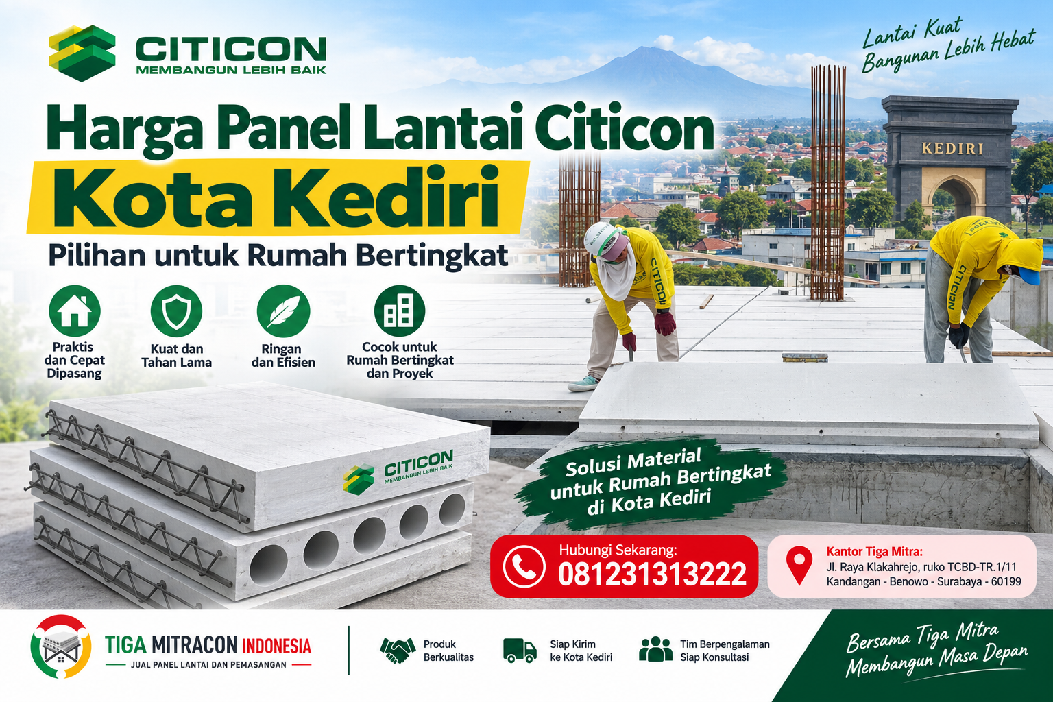 Harga Panel Lantai Citicon Kota Kediri untuk Rumah Bertingkat