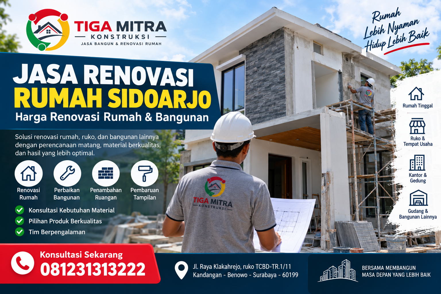 Jasa Renovasi Rumah Sidoarjo | Harga Renovasi Rumah & Bangunan