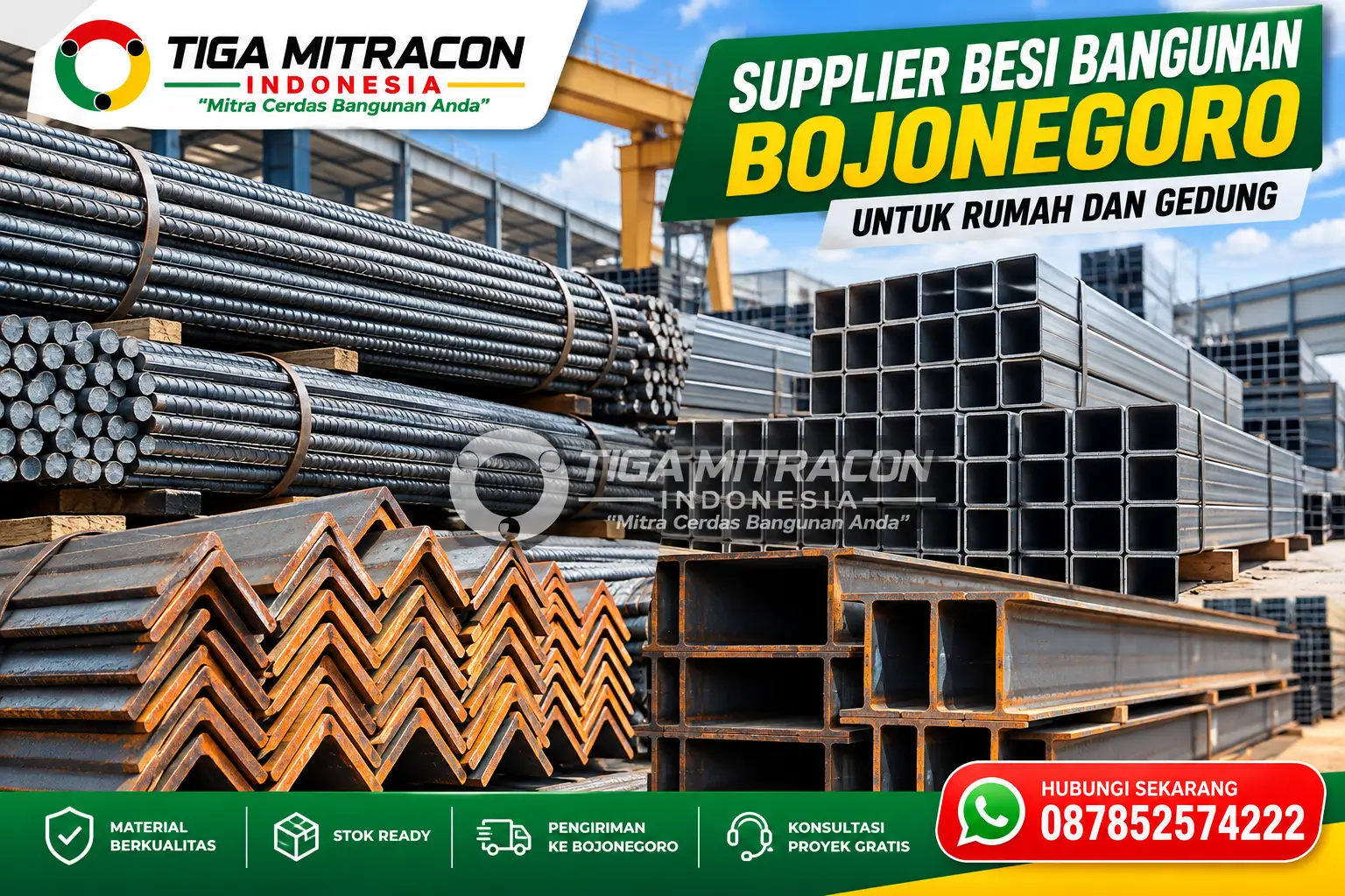 Supplier besi bangunan Bojonegoro untuk rumah dan gedung dengan berbagai jenis material besi