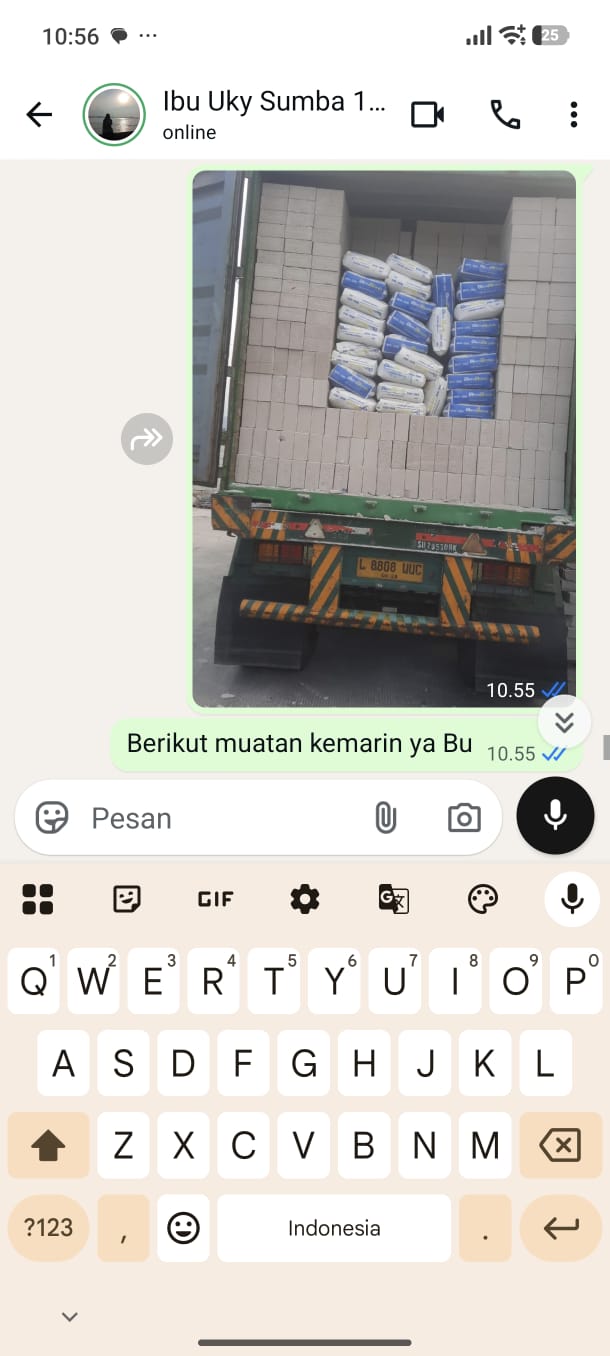 Testimoni Bata Ringan Blesscon 58 Kubik Kirim ke Sumba NTT